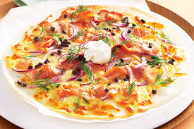 pizza saumon