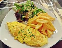 omlette salade frite