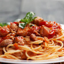 spaghetti au poulet