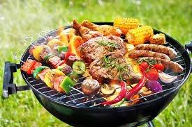 barbecue a table