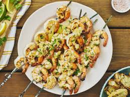 brochettes de crevettes grille